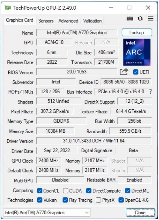 Arc A770与A750游戏显卡评测对比