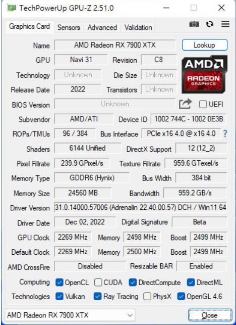 RX7900XTX和RX7900XT评测对比