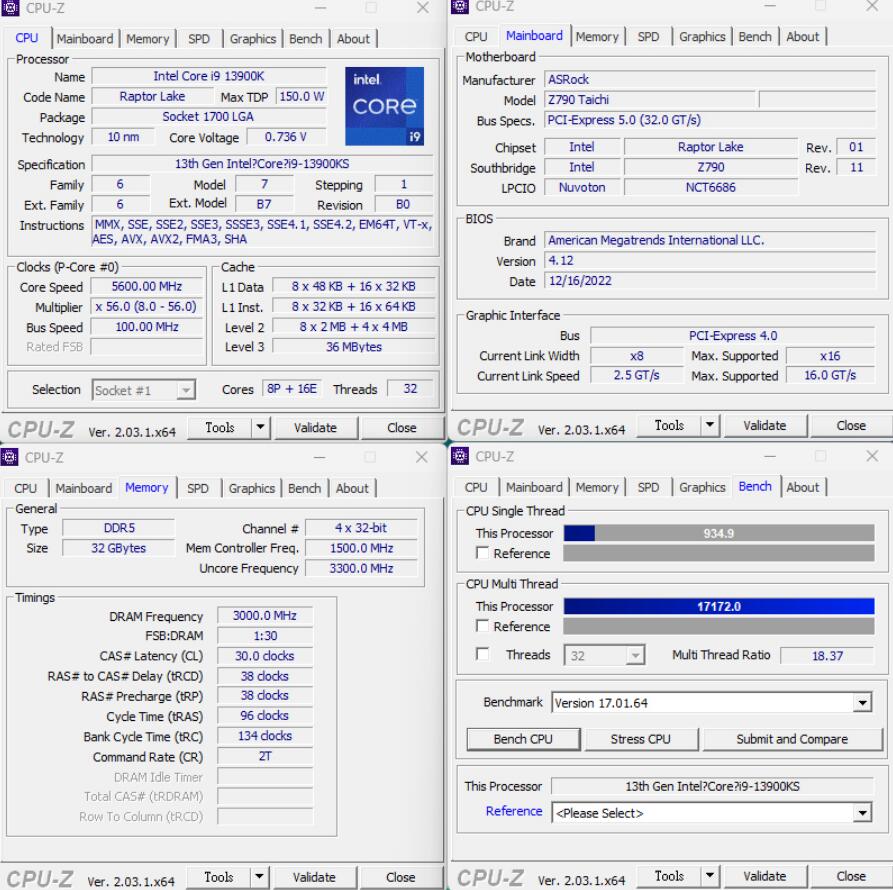 i9 13900KS搭配ASRock Z790 Taichi主板评测