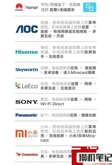 投屏怎么投到电视上