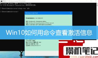 Win10如何用命令查看激活信息