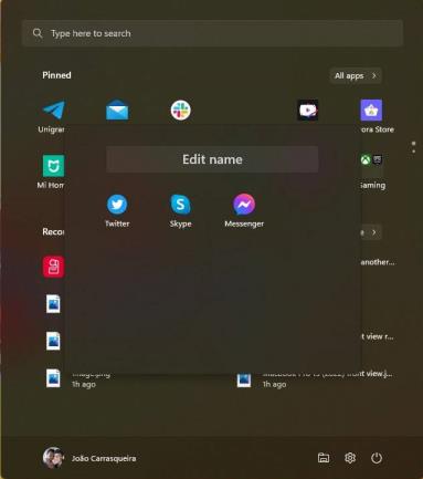 Win1122H2如何创建开始菜单文件夹
