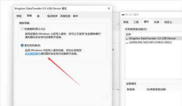 Win11开启U盘移动硬盘写入缓存策略怎么设置 Win11开启U盘移动硬盘写入缓存策略怎么设置