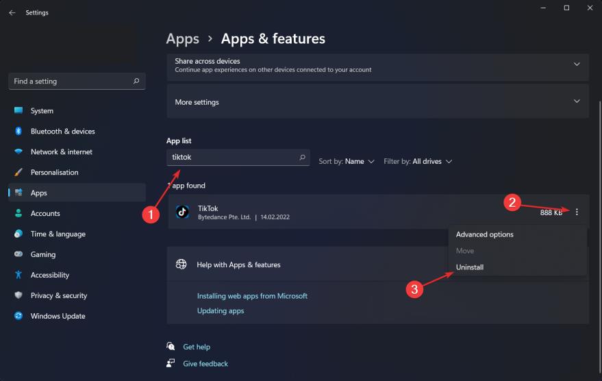 如何从Win11系统中删除TikTok