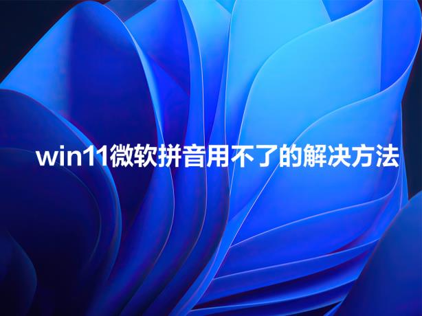 win11微软拼音用不了