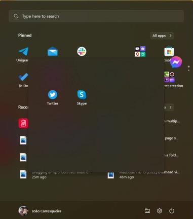 Win1122H2如何创建开始菜单文件夹