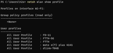 在Win11中显示保存的WiFi密码的命令