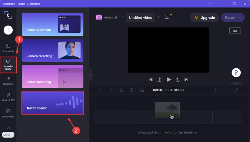 如何在Win11上使用Clipchamp的画外音功能