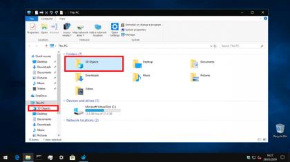 如何移除Win10资源管理器左侧栏中的“3D对象”
