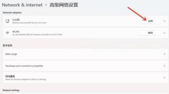 Win11如何恢复禁用网络