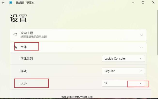 Win11如何更改记事本字体大小