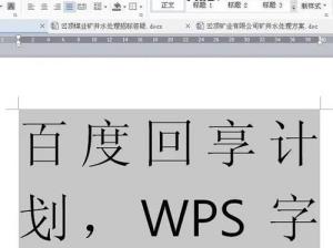 wps字体怎么变大详细方法