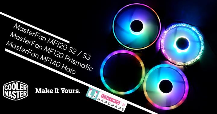 Cooler Master MasterFan MF120 S2、MF120 S3、MF120 Prismatic、MF140 Halo 系统风扇开箱
