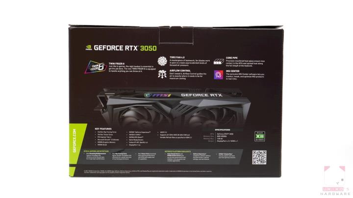 MSI GEFORCE RTX 3050 GAMING X 8G 显示卡评测开箱