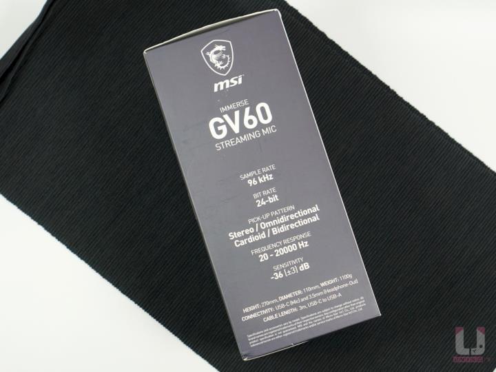 MSI IMMERSE GV60 电容式麦克风评测开箱