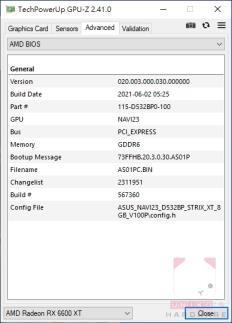 ROG Strix Radeon RX 6600 XT OC 显示卡评测开箱