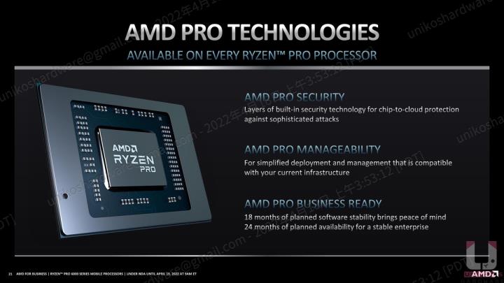 为专业工作者与商用而生~ AMD Ryzen PRO 6000 系列处理器