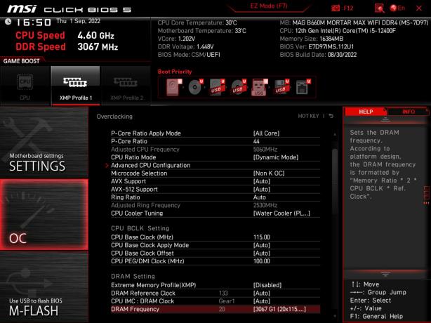 MSI MAG B660M MORTAR MAX WIFI DDR4 主机板开箱评测