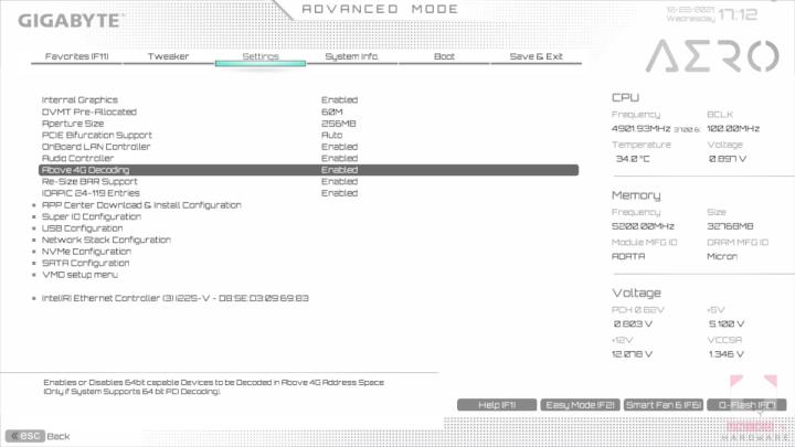 GIGABYTE Z690 AERO G DDR5 主机板开箱评测