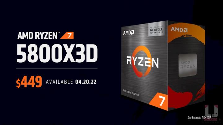 AMD Ryzen 7 5800X3D 处理器售价 449 美元，将在 4/20 开卖!