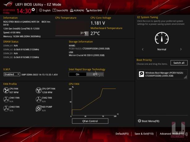 Intel Core i5-12500 性能测试，搭配 ROG STRIX B660-A GAMING WIFI D4