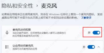win11麦克风权限在哪里开启? win11麦克风权限在哪里开启?