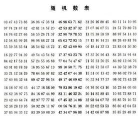 随机数表法如何读数