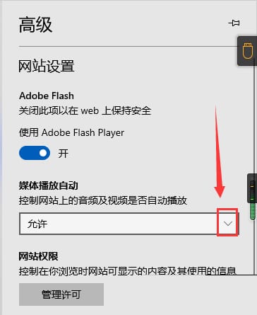 edge浏览器怎么设置谋体自动播放 edge浏览器怎么设置谋体自动播放