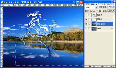 PS扭曲滤镜制作液体马效果