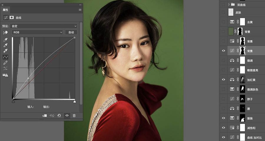 Photoshop给人物肖像后期精修方法