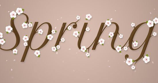 ps设计樱花文字方法