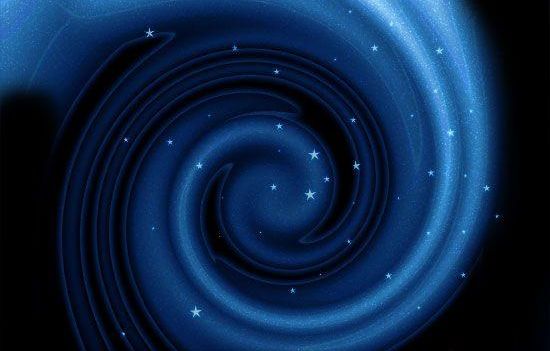 Photoshop打造梦幻蓝色银河星云效果