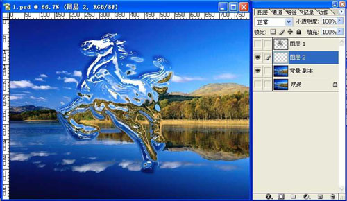 PS扭曲滤镜制作液体马效果