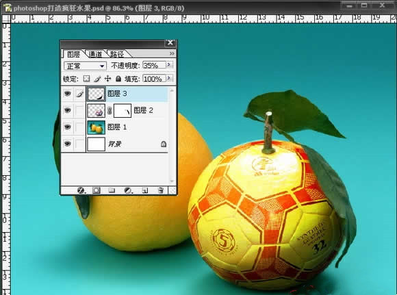 我为球狂photoshop打造疯狂水果