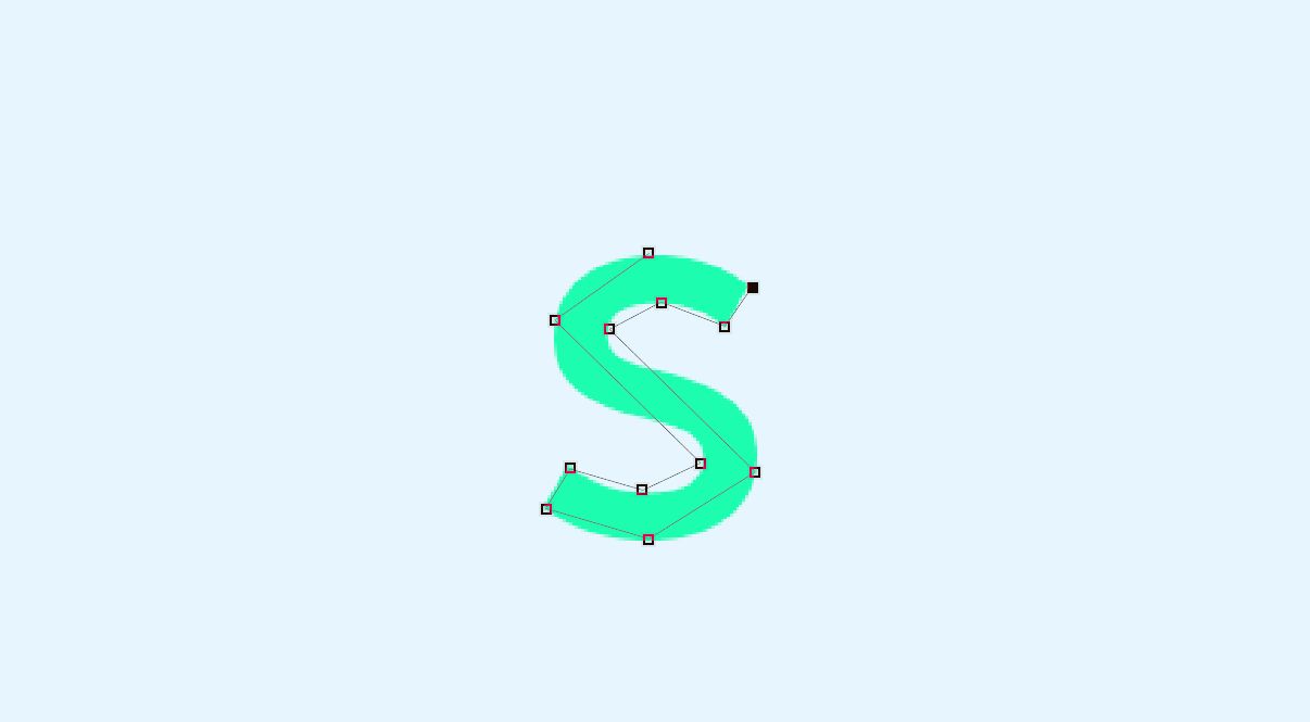 ps钢笔工具画出贝塞尔曲线
