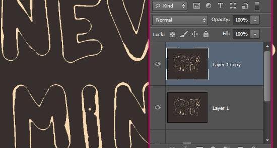 ps cs6设计颓废描边字效果方法