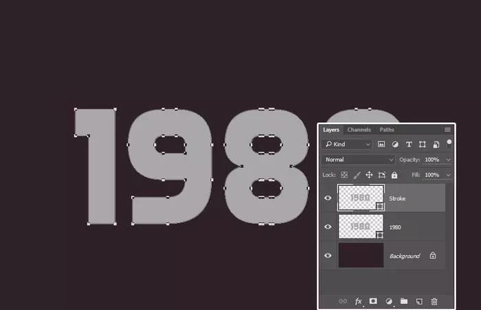 用PS制作80年代文字效果