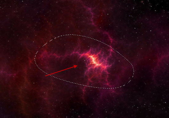 ps设计有点烟雾形态的紫色星空字效果