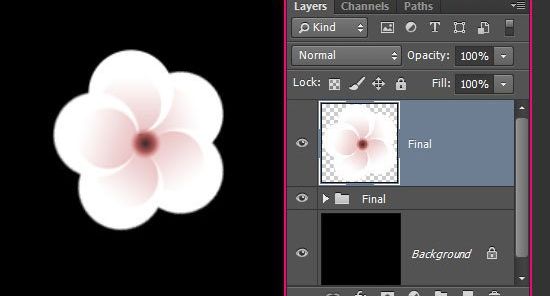 ps设计樱花文字方法