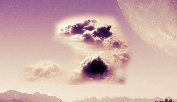 ps合成外星郊外场景方法