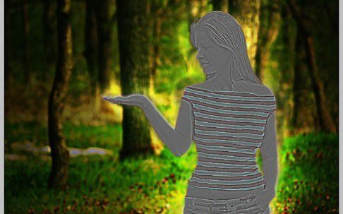 ps合成仙女的发光衣服