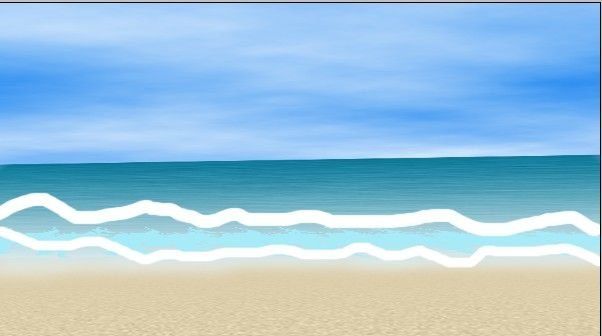 PS滤镜制作清爽的夏季海滩