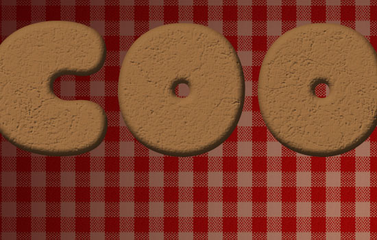 ps制作姜饼效果字方法