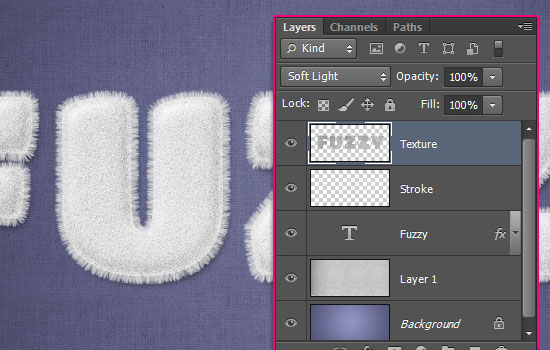 ps cs6设计毛巾字方法