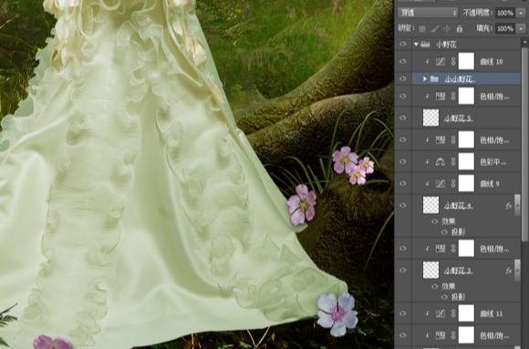 ps cs6合成森林中的仙女场景方法
