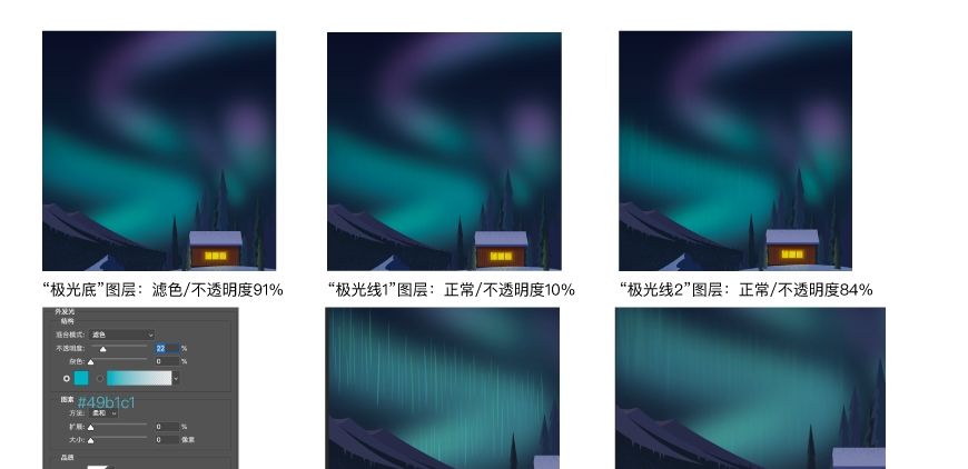 Photoshop绘制极光主题的美丽插画
