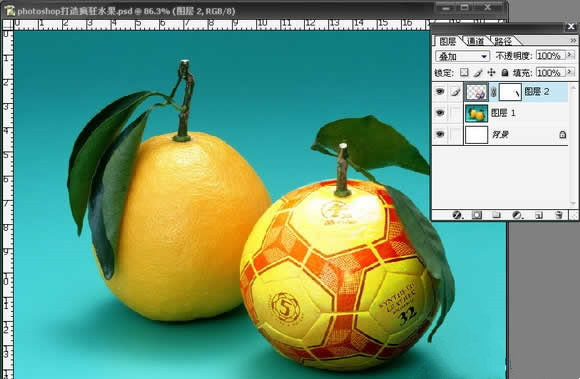 我为球狂photoshop打造疯狂水果