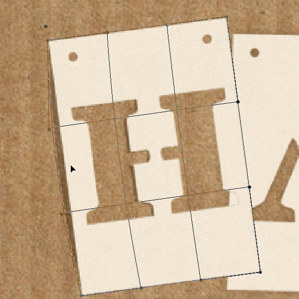 ps制作镂空的卡片字方法