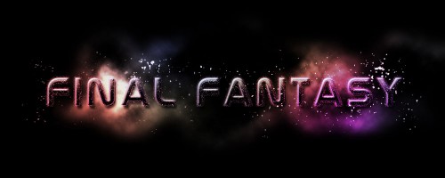 Photoshop制作繁星点缀最终幻想字体