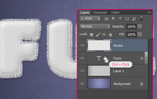 ps cs6设计毛巾字方法